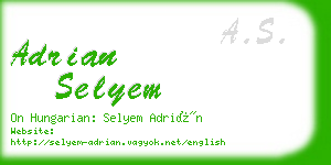 adrian selyem business card